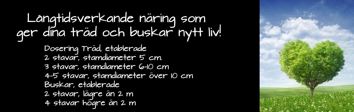 Gödselstavar för träd och buskar